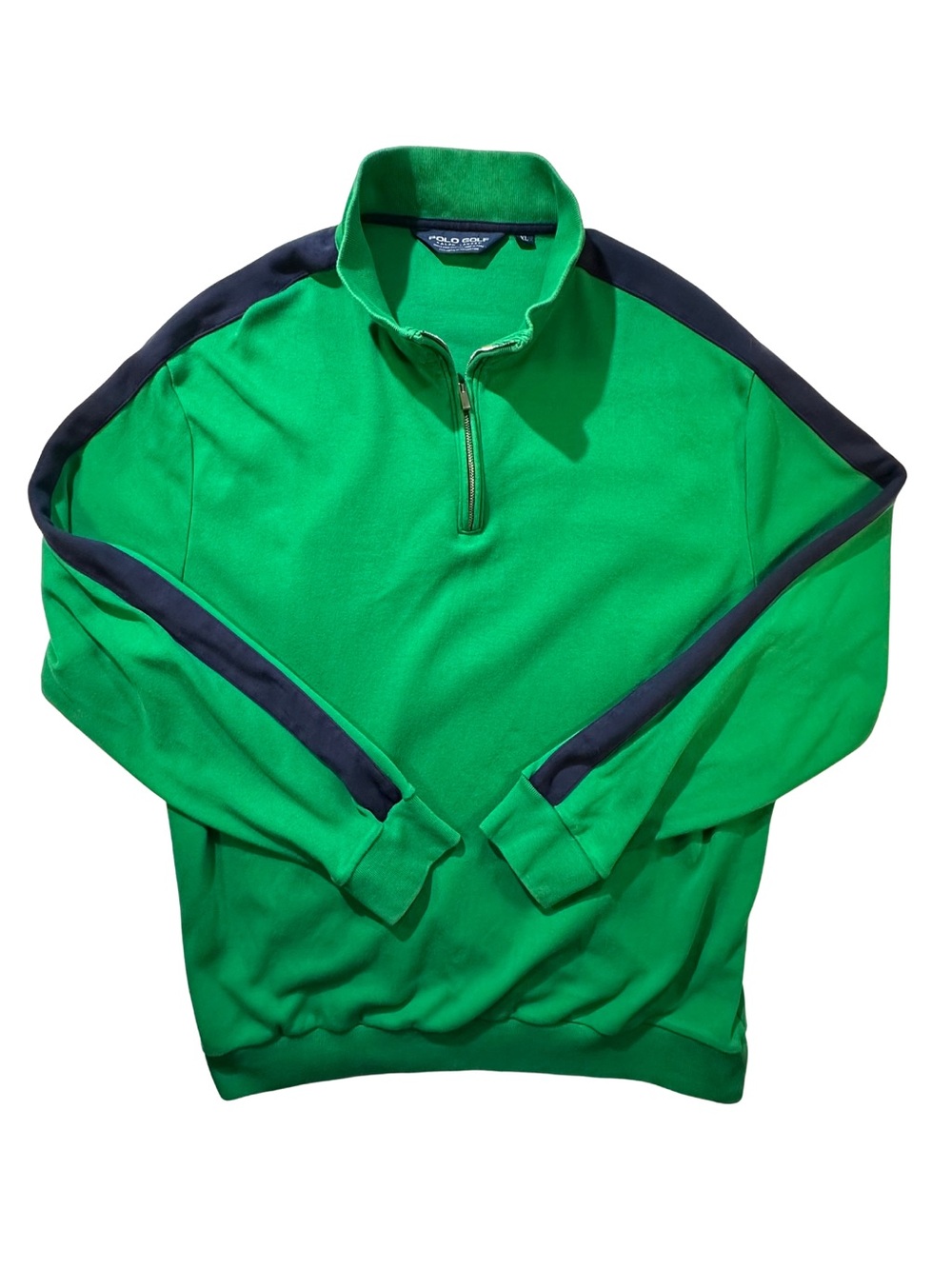 Polo Golf Ralph Lauren XL Green Pima Cotton Quarter Zip Pullover